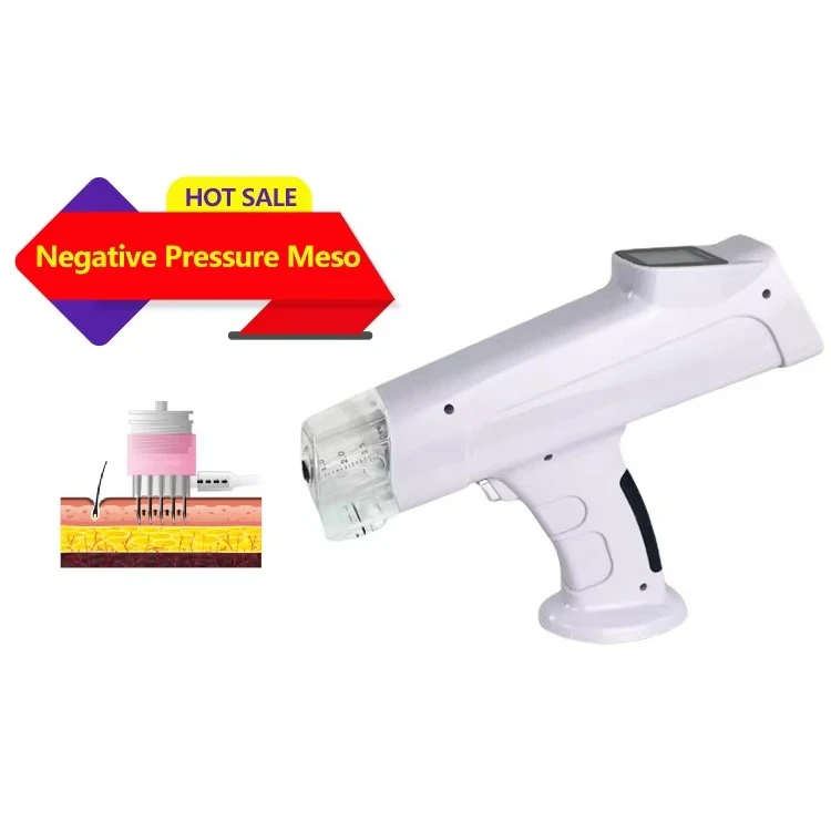 Pistola de Mesoterapia (branca), Aparelho de Mesoterapia, Dispositivo para Regeneração e Firmeza da Pele, Injeção de Água