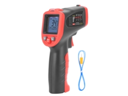 Termômetro Infravermelho Sem Contato Lcd Portátil Industrial 50℃ a 1050℃ com Termopar Tipo K