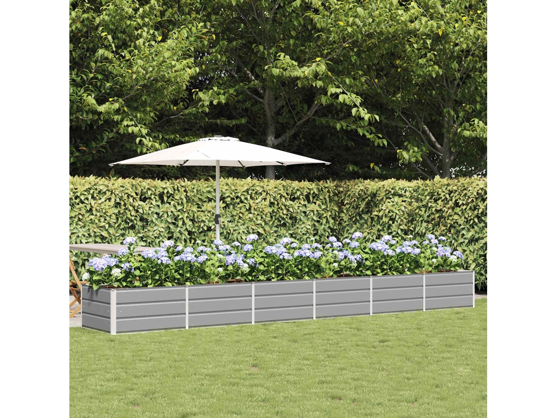 Vidaxl Floreira Cinzento-claro 480 X 80 X 45 Cm Aço