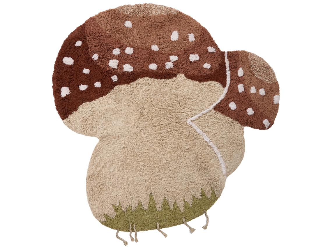 Tapetes Para Crianças Toadstool Creme Claro 100 X 100 Cm Algodão