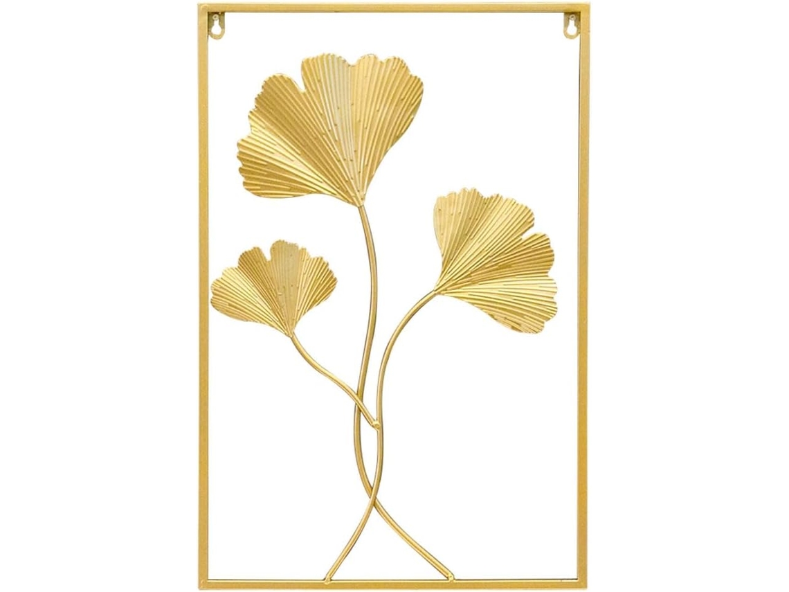 Planta Pendente De Parede Em Formato De Folha De Ginkgo Nórdica Em Metal Para Sala De Estar E Quarto Gokoco