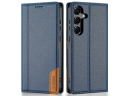 Capa Tkdaddy N.bekus P3 Para Samsung Galaxy A16 5g/4g Com Bloqueio Rfid E Suporte Tipo Carteira, Capa De Couro Pu Com Flip, Azul