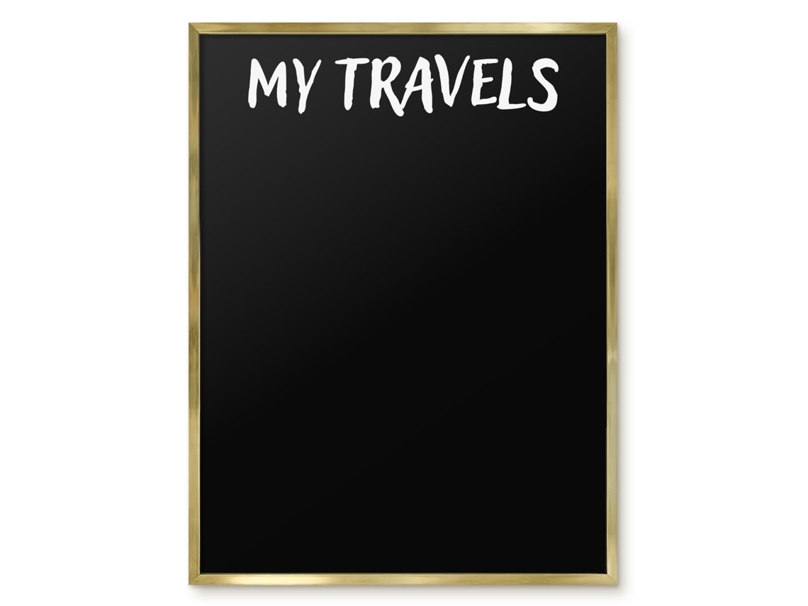 Magnetic Board For Wall My Travels For The Bedroom Espelharte (60x80 Cm)
