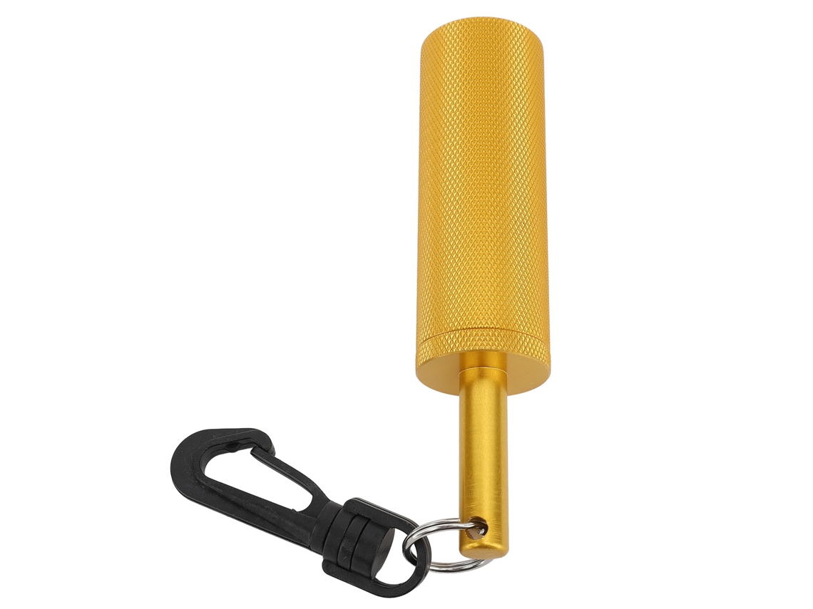 Vibração Subaquática De Alumínio Com Textura Antiderrapante E Bolas De Aço Gancho Giratório 360° Para Mergulho Scuba Ouro