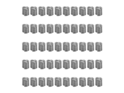 50 Peças De Insertos Rosca Aço Inoxidável 2-56
