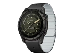 Bracelete para Garmin XIAOMOYU em silicone bicolor preta e cinza (26mm)