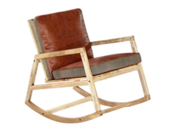 Rocking Chair, Rocking Chairs Vidaxl Marrom Couro