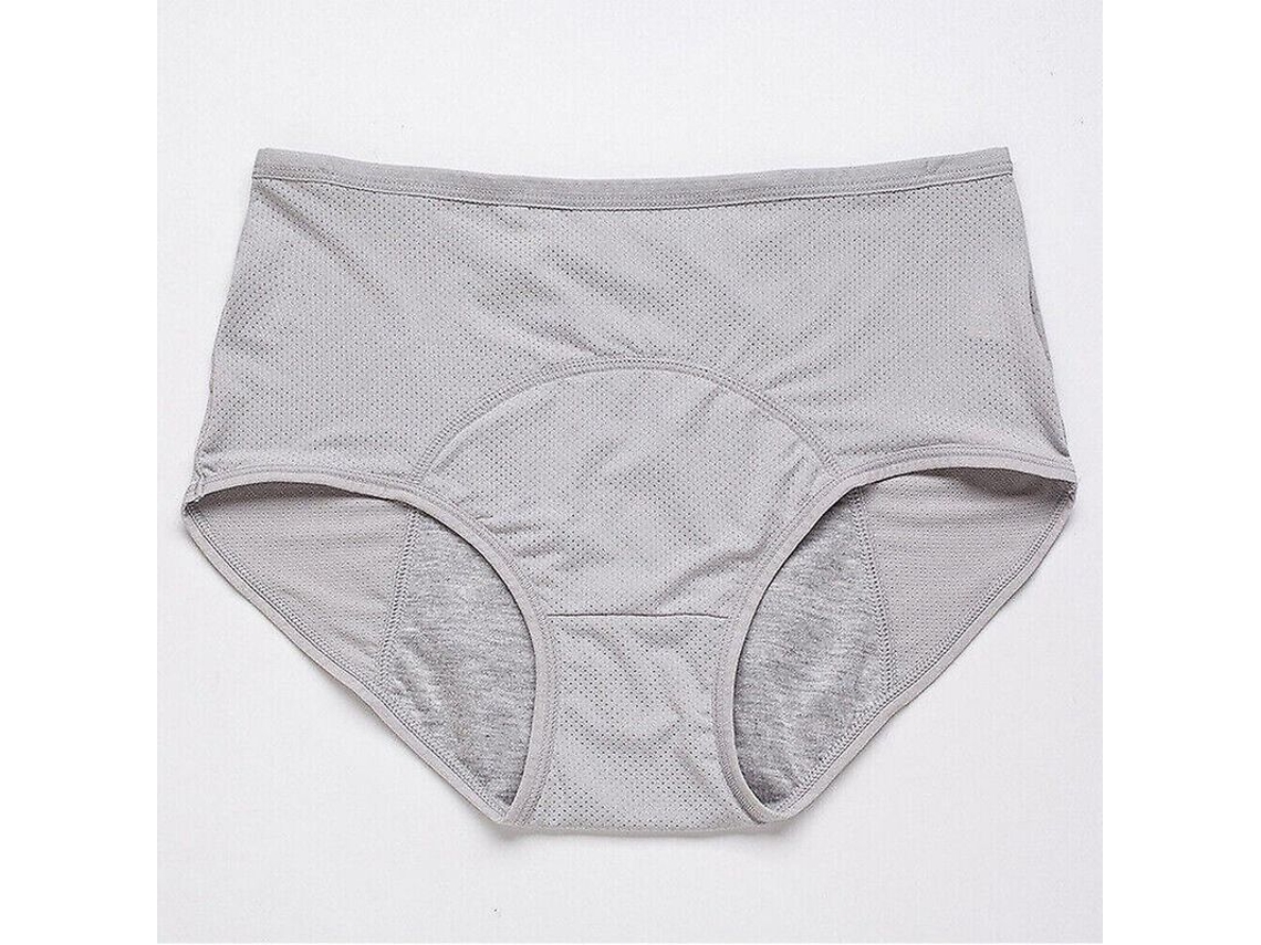 2026-roupa Interior Antifugas Para Mulheres Com Incontinência, Calcinhas Protectoras Leak Proof Tamanhos L-8xl 7xl Gris