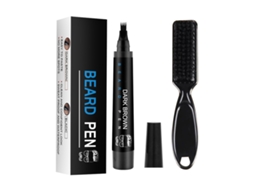 Lápis De Barba Fácil De Usar Para Homens, Preenchedor De Barba Com 4 Pontas Bifurcadas E Pincel, Kit De Cuidados Pessoais Com Aparência Natural E Resi