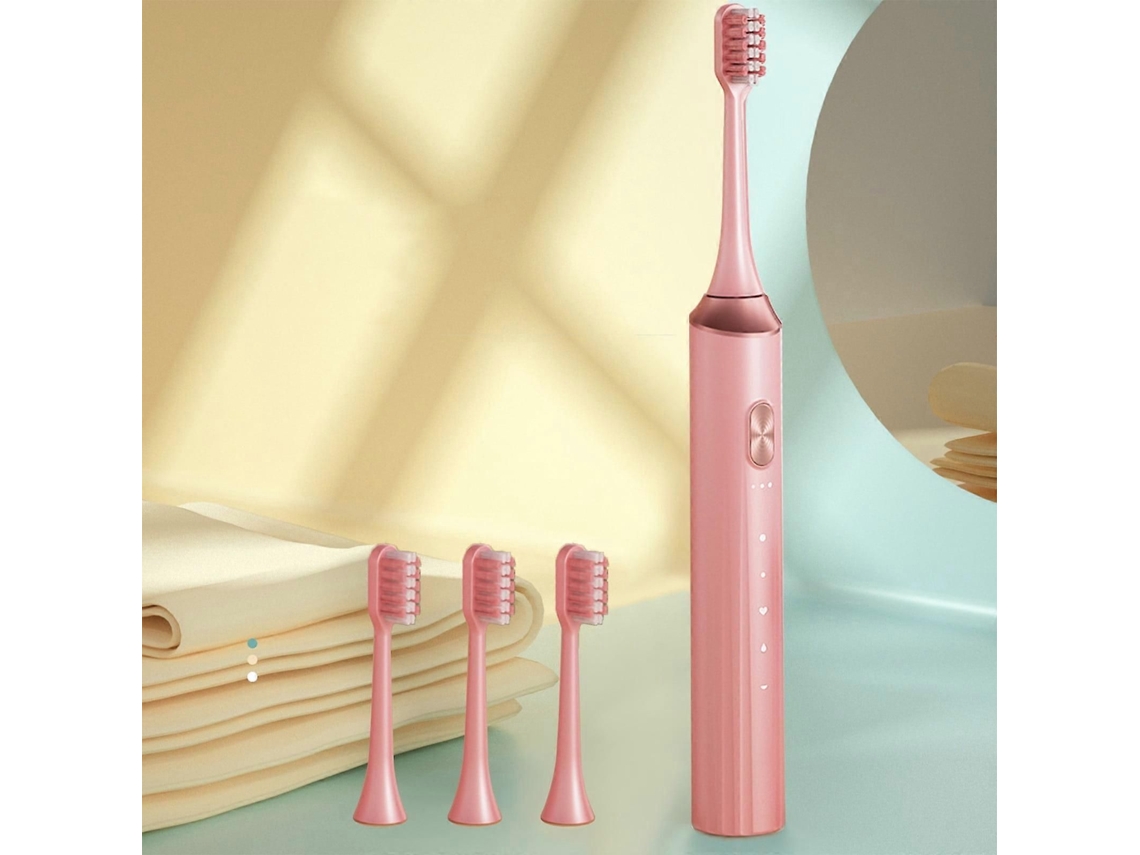 Escova De Dentes Elétrica Infantil Com Carregamento Usb, 4 Cabeças De Escova, 5 Modos De Operação, Temporizador E Resistência À Água Ipx7.