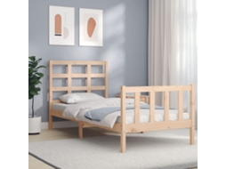 Cama Sem Colchão 90x200 Cm Madeira De Pinho Maciça