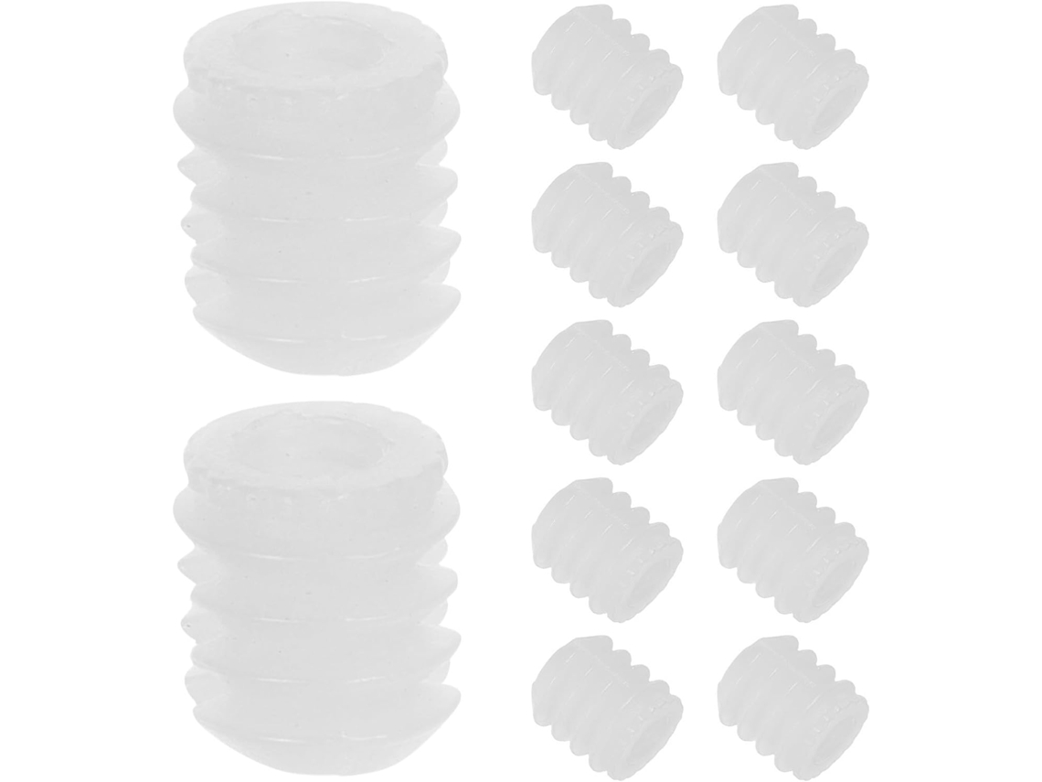 100 Unidades De Tampões De Plástico Branco Para Parafusos De Dobradiças De Armários