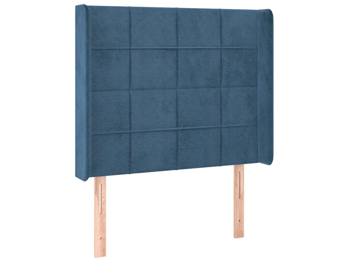 Headboard, Headboards Vidaxl Azul Veludo (103 X 16 X 118/128 Cm)
