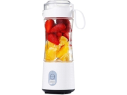Liquidificador Portátil Usb Recarregável, 6 Lâminas, Aço Inox 304, 400ml, Branco