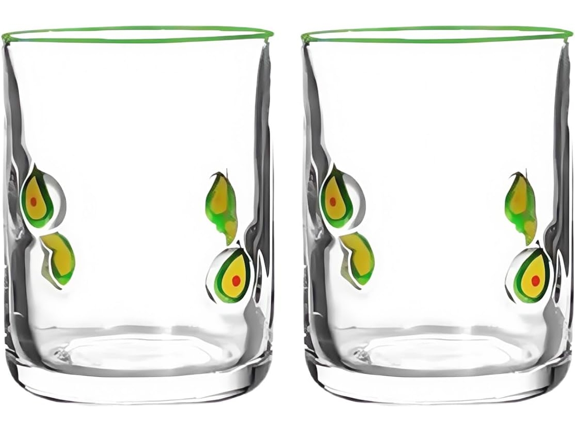 Conjunto De 2 Copos De Suco Resistentes Da Lemon Styles, Com Capacidade De 414ml, Transparentes, Ideais