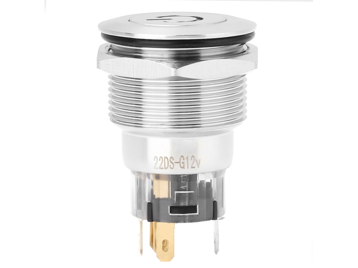 Interruptor Push button de Aço Inoxidável de Trava Automática com Rótulo de Energia S/MARCA