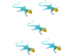 Conjunto De 5 Peças De Brinquedo De Dragão Barbudo Artificial Para Crianças, Esculturas Rastejantes.