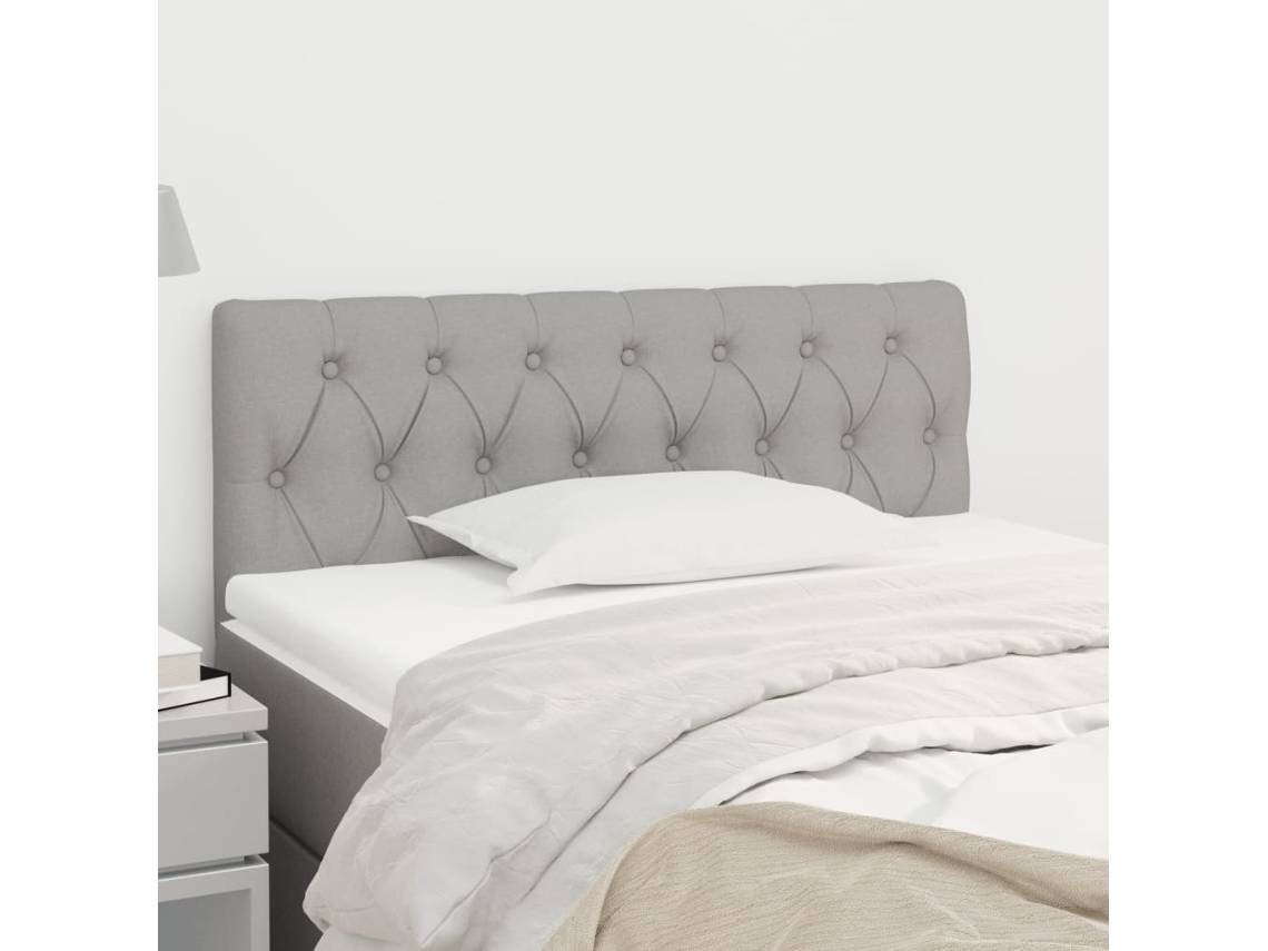 Vidaxl Cabeceira De Cama Tecido 90x7x78/88 Cm Cinzento-claro