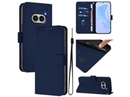 Capa De Celular Em Couro Sintético De Cor Sólida Com Toque Aveludado E Cordão Para Nothing Phone 2a