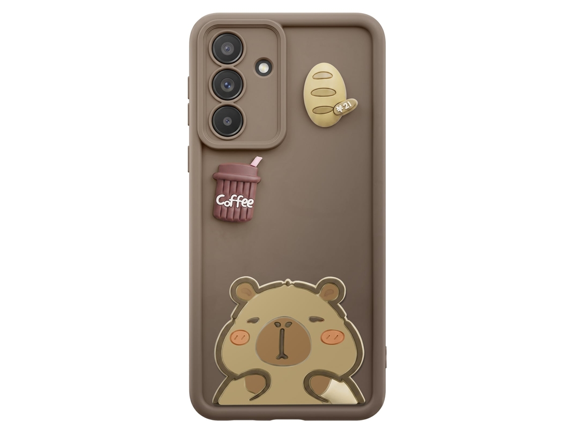 Capa Para Galaxy A36 Com Motivos Capybara Kawaii 3d E Borda Elevada