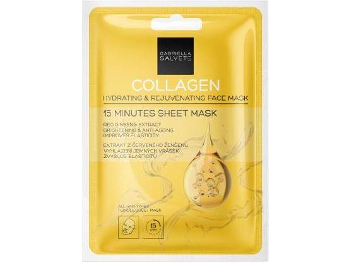 Máscara de Rosto GABRIELLA SALVETE Face Mask Collagen Sheet Mask With Brightening And Smoothing Effect (1pc)