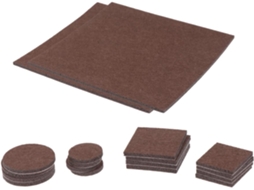 Nuobesty 130 Unidades De Protetores Feltro Marrom Escuro 3mm Espessura Para Móveis, Autoadesivos, Para Pés De Cadeiras E