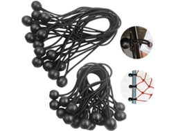 Cordas Elásticas Com Bola, 30 Unidades, 150 Mm, 200 Mm, Preto, Elástica