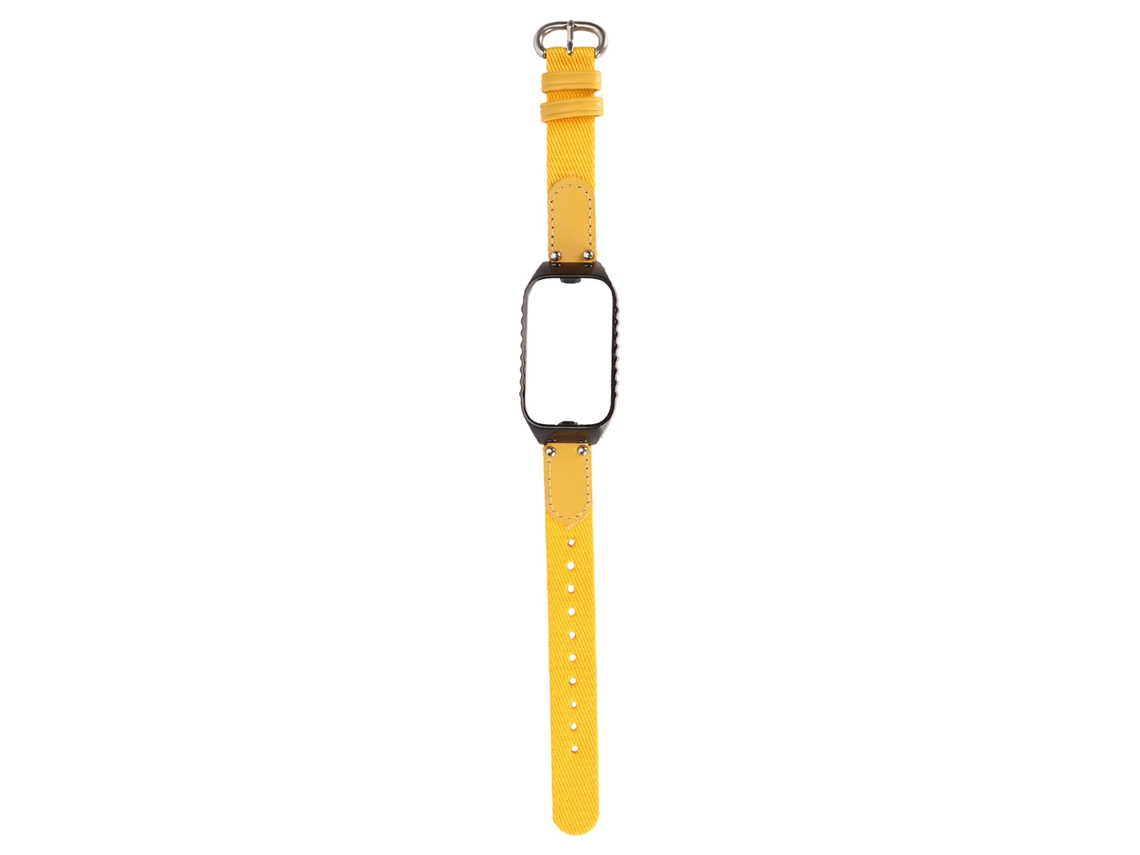 Cinto Tricotado Ajustável Para Redmi Band 2 Cor Amarelo