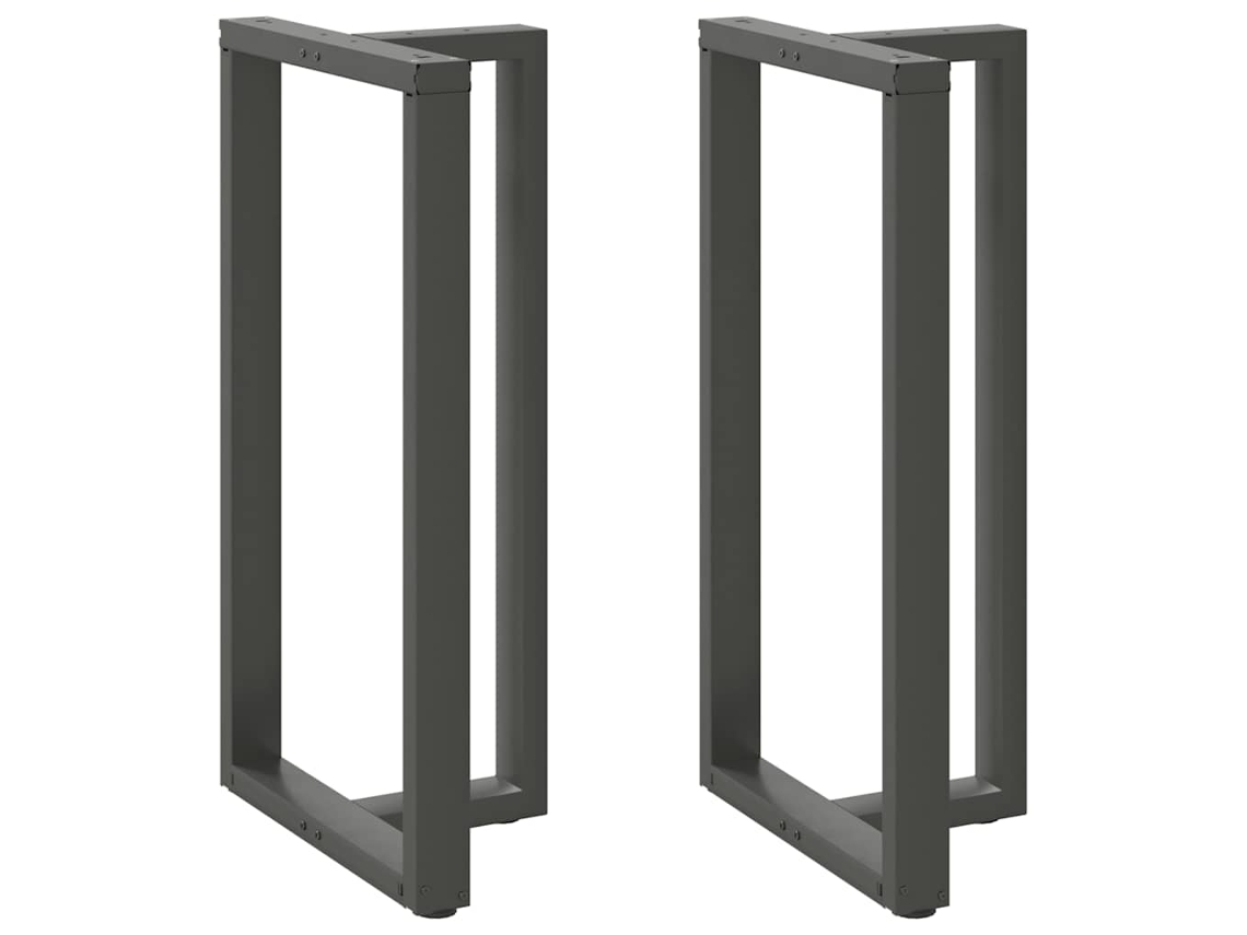 Vidaxl Pés Para Mesa De Bar Em Forma De T, 2 Peças, Antracite, 60x35x(110-111) Cm, Aço