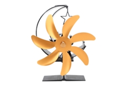 Ventilador Fogão Lenha 7 Lâminas Eficiente Dourado