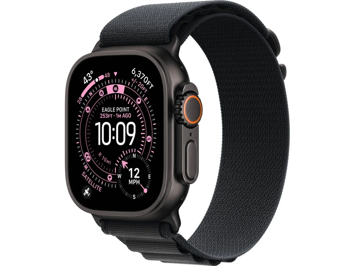 APPLE Watch Ultra 3 GPS + Cellular 49 mm Titânio Preto com Loop Alpine Preto (Tamanho M)