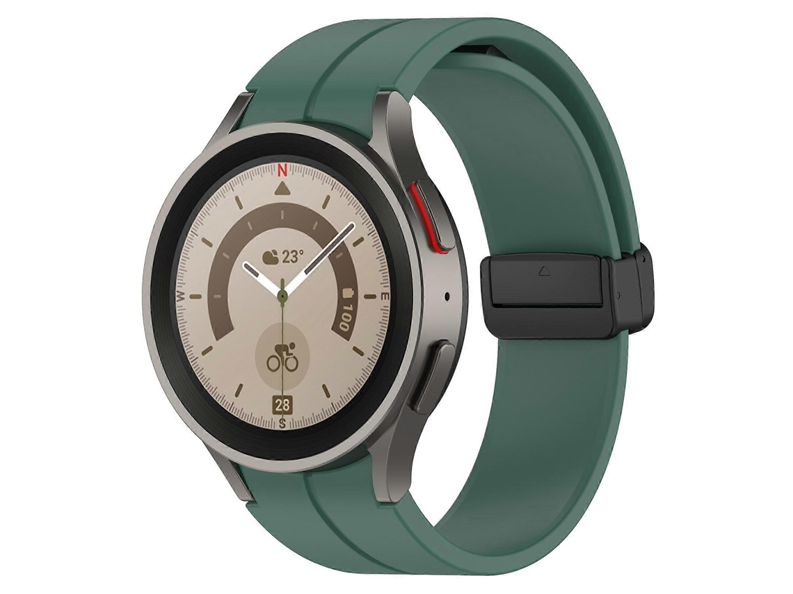 Pulseira De Relógio De Silicone Preta Com Fecho Dobrável Magnético