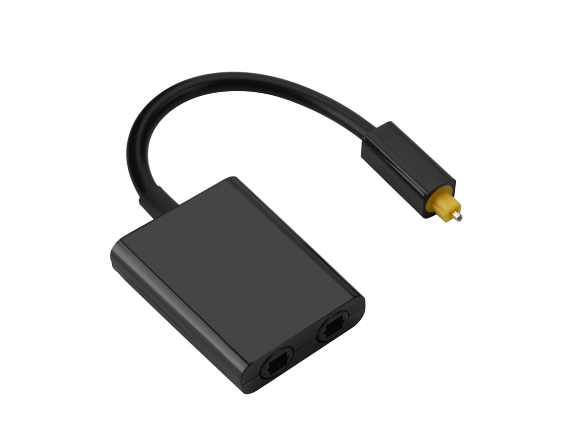 Divisor de Áudio Óptico Toslink Porta Dupla Preto 1 Entrada, 2 Saídas AQUAFORGE