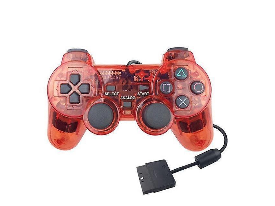 Para Ps2 Wired Game Controller Gamepad Dupla Vibração Clear Controller Gamepad Joypad Para Playstation 2 Ps2 Gamepads Acessório Hengjian