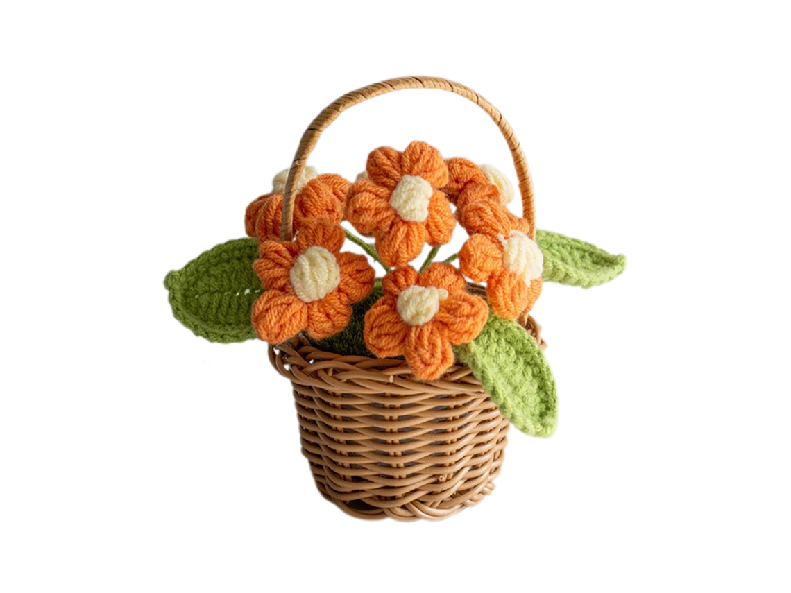 Laxiscreed Cesto De Flores Pequeno Para Margaridas, Enchido À Mão Para Decoração De Escritório
