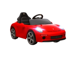 Carro para Crianças de 3 a 5 Anos com Licença Oficial Ruf Gt. Controle Remoto. Cinto de Segurança e Música. Vermelho Ge