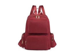 Mochila Escolar De Grande Capacidade, Mochila Universitária Para Estudantes, Adolescentes E Mulheres, Mochila Casual Para Laptop, Vermelha.