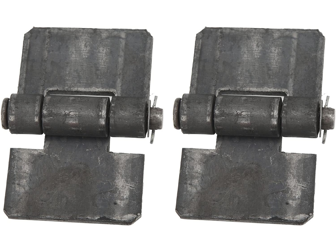 Dobradiças De Porta Aramox, 2 Peças, 106 X 75 X 5 Mm, Aço Cinza, Soldadas Em Reboque, Duráveis