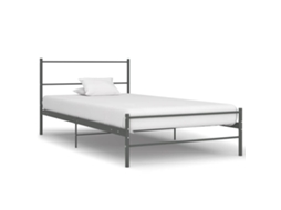 Vidaxl Estrutura De Cama 90x200 Cm Metal Cinzento