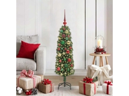 Vidaxl Árvore De Natal Artificial Verde 120 Cm Pvc E Aço E Plástico