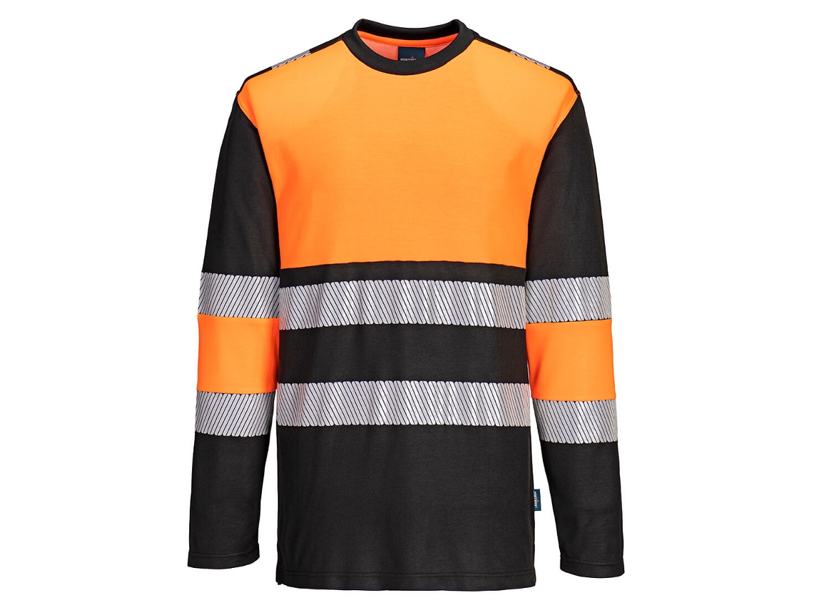Camiseta De Manga Comprida Pw3 De Alta Visibilidade, Classe 1 / Amarelo Preto / S Portwest
