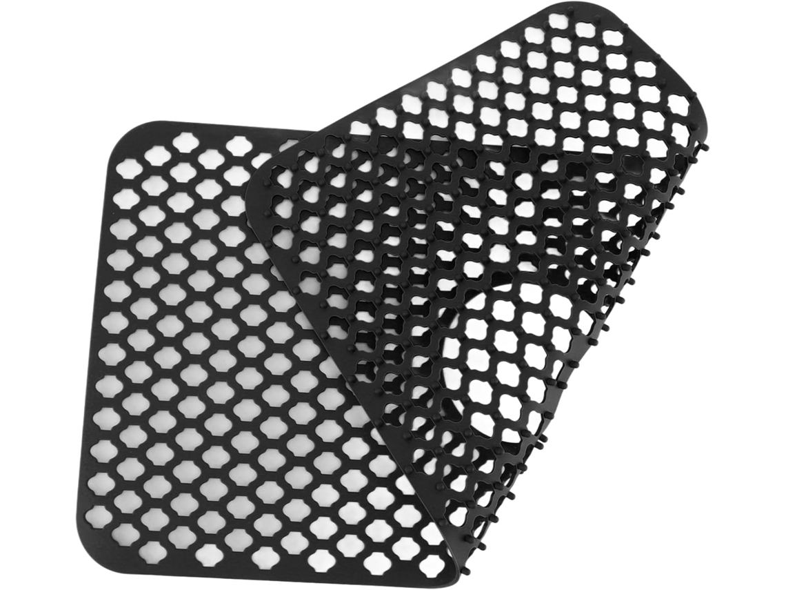 Tapete De Silicone Grande Para Pia, Protetor De Pia Cozinha Com Orifícios Drenagem E Pés Elevados, 63x 33cm Para Secar