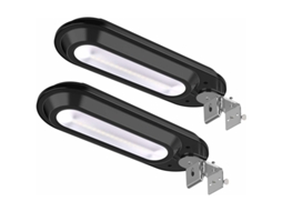 Luminária solar decorativa de jardim com luz branca e revestimento preto AQUAFORGE