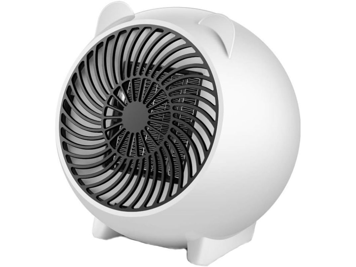 Calentador Eléctrico Portátil 500w Calefactor De Aire Caliente Para Hogar Oficina Viaje Blanco