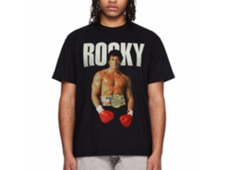 Rockinstone Rocky Movie Stand Black Adult T-shirt Size:l