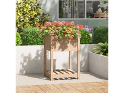 Vidaxl Vaso/floreira Com Prateleira 54x54x81 Cm Pinho Maciço