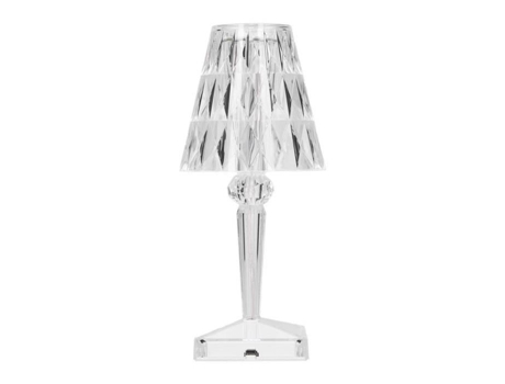Atyhao Cristal Mesa Castiçal LED USB Recarregável Transparente Prisma PMMA