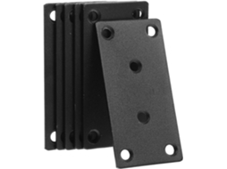 Suportes Metálicos Planos Em Aço Inoxidável Preto, 40x80 Mm, Com Parafusos, Conjunto De 6 Unidades Para Reparo E Reforço