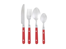 Conjunto de Talheres GIMEL 24 Peças Vermelho