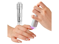 Lâmpada Uv de Unhas Portátil 2 em 1 com Cabeça de Silicone para Secagem Rápida e Design de Unhas